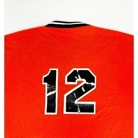 Vintage 80s MLB Baltimore Orioles Baseball Jersey Shirt XL Orange 12 - Picture 6 of 9
